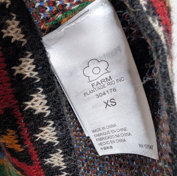 Farm Rio Tapestry Knit Mini Skirt XS Boho Floral Tiered Sweater Skirt - Picture 4 of 7